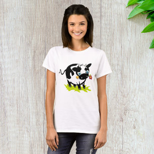 Kuh mit einer Blume T-Shirt