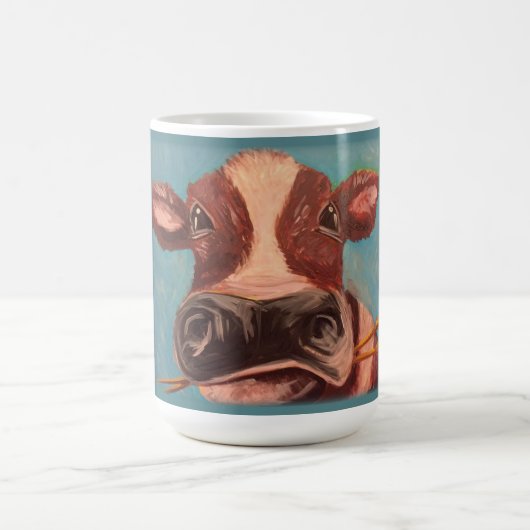 Kuh mit Farbe Kaffeetasse (Mittel)