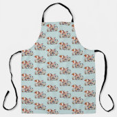 Kuh mit floralen Akzenten Schürze (Vorderseite)