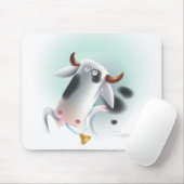 Kuh mit Glocke Mousepad (Mit Mouse)