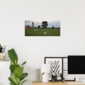 Kuh mit Kalb-Zuchtplakat Poster (Heimbüro)