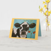 Kuh mit Kirschtomatenkarte Karte (Gelbe Blume)