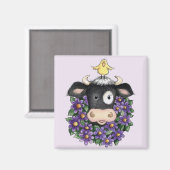 Kuh mit Kranz - Magnet (Vorderseite/Rückseite)