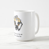 Kuh mit Mikrofon, KOWS Radio Kaffeetasse (VorderseiteRechts)