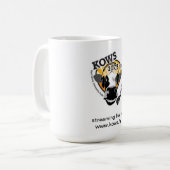 Kuh mit Mikrofon, KOWS Radio Kaffeetasse (Vorderseite Links)
