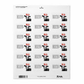 Kuh mit Rentierfäule Adressaufkleber (Vorne)