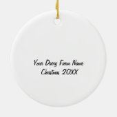 Kuh mit Rentierfäule Keramik Ornament (Hinten)