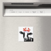 Kuh mit Rentierfäule Magnet (In Situ (Geschirrspüler))