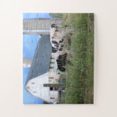 Kuh mit Stall Puzzle (Vertikal)