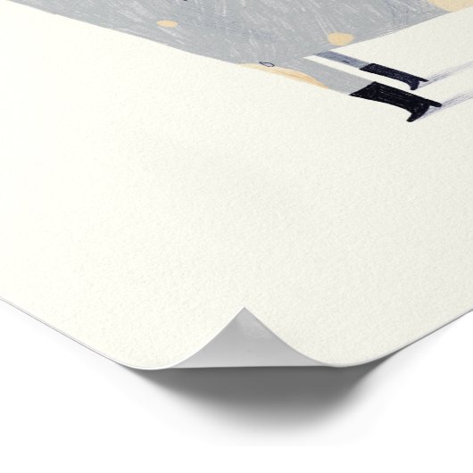 Kuh mit Stiefeln Poster (Ecke)