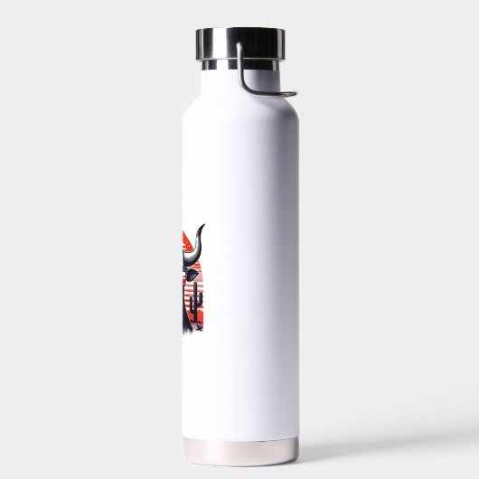 Kuh mit Texas-Sonnenbrille Trinkflasche (Links)