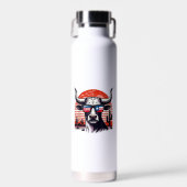 Kuh mit Texas-Sonnenbrille Trinkflasche (Vorne)