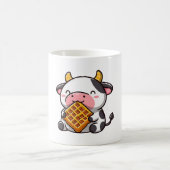 Kuh mit Waffel Kaffeetasse (Mittel)