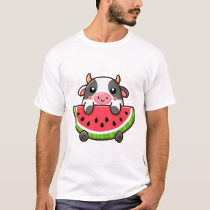 Kuh mit Wassermelone T-Shirt