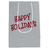 Kuh mit Weihnachtskranz Mittlere Geschenktüte (Rückseite)