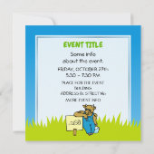 Kuh mit Zeichen Einladung (Rückseite)