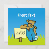 Kuh mit Zeichen Einladung (Vorderseite)