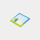 Kuh mit Zeichen Post-it Klebezettel (angewinkelt)