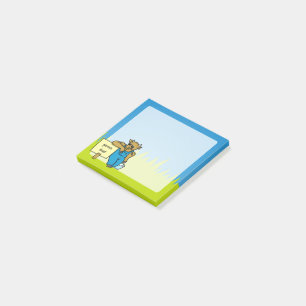 Kuh mit Zeichen Post-it Klebezettel