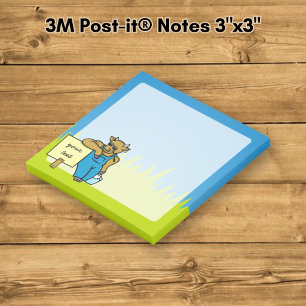 Kuh mit Zeichen Post-it Klebezettel