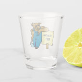 Kuh mit Zeichen Schnapsglas (Rückseite)