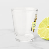 Kuh mit Zeichen Schnapsglas (Links)