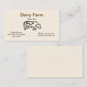 Kuh-Molkerei-Visitenkarte Visitenkarte (Vorne/Hinten)