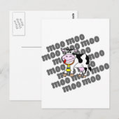 Kuh Moo Postkarte (Vorne/Hinten)
