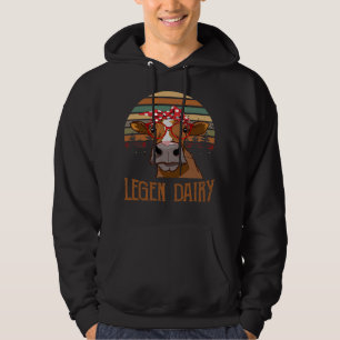 Kuh Mooey Vintag Legend Dairy Kuh Funny Heifer Fa Hoodie