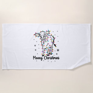 Kuh Mooey Weihnachtsbaum Funny Xmas Snow & C Strandtuch