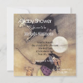 Kuh Moon Babydusche Einladung (Rückseite)