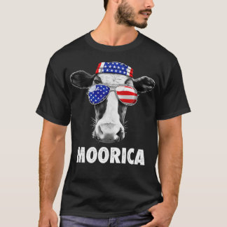 Kuh Moorica 4. Juli für Männer Frauen Mädchen T-Shirt