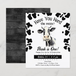 Kuh Moos 1. Geburtstag Wasserfarbe