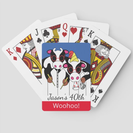 Kuh Moosicians Birthday Playing Cards Spielkarten (Rückseite)