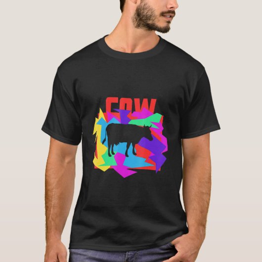 Kuh Mosaik Tier Idee T-Shirt (Vorderseite)