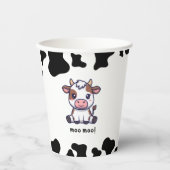 Kuh-Motto Erste Geburtstagfeier Pappbecher (Vorderseite)