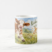 Kuh-Mug mit ein bisschen Freude Kaffeetasse (Mittel)