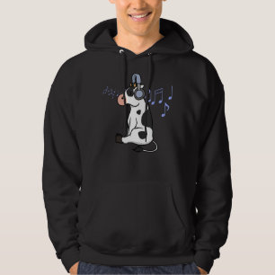 Kuh-Musiknoten Musiker Clef Piano Hoodie