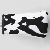Kuh-Muster Schwarzweiss Golf Headcover (Vorderseite)