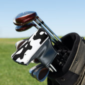 Kuh-Muster Schwarzweiss Golf Headcover (In Situ)