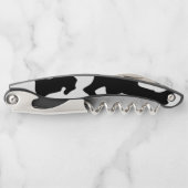 Kuh-Muster Schwarzweiss Kellnermesser (Vorderseite)