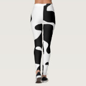 Kuh-Muster Schwarzweiss Leggings (Rückseite)