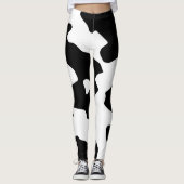 Kuh-Muster Schwarzweiss Leggings (Vorderseite)