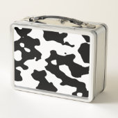 Kuh-Muster Schwarzweiss Metall Lunch Box (Rückseite)