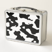 Kuh-Muster Schwarzweiss Metall Lunch Box (Vorderseite)