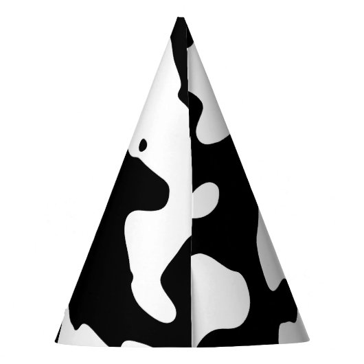 Kuh-Muster Schwarzweiss Partyhütchen (Rückseite)