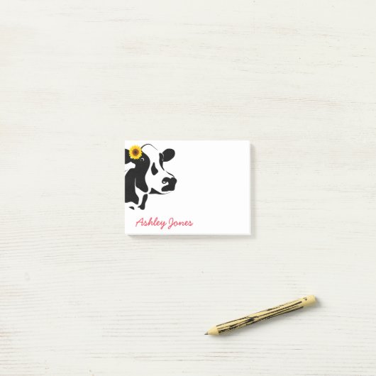 Kuh nach der Notiz (Auf Schreibtisch)