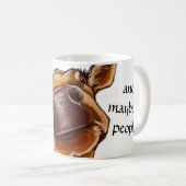 Kuh nah-up - I-Liebe Kühe - bearbeitbarer Text Kaffeetasse (VorderseiteRechts)
