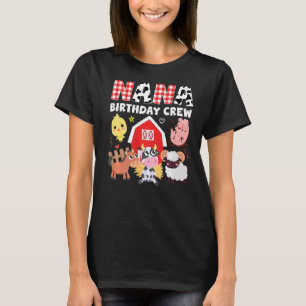Kuh Nana Birthday Crew Farm Thema Tiere Geburtstag T-Shirt