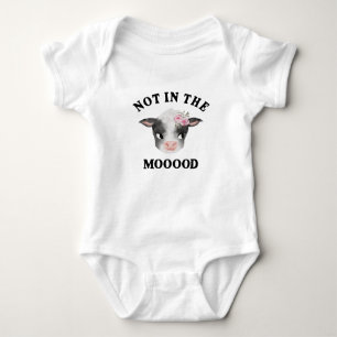 Kuh nicht in der Mood Girl Baby Bodysuit Baby Strampler